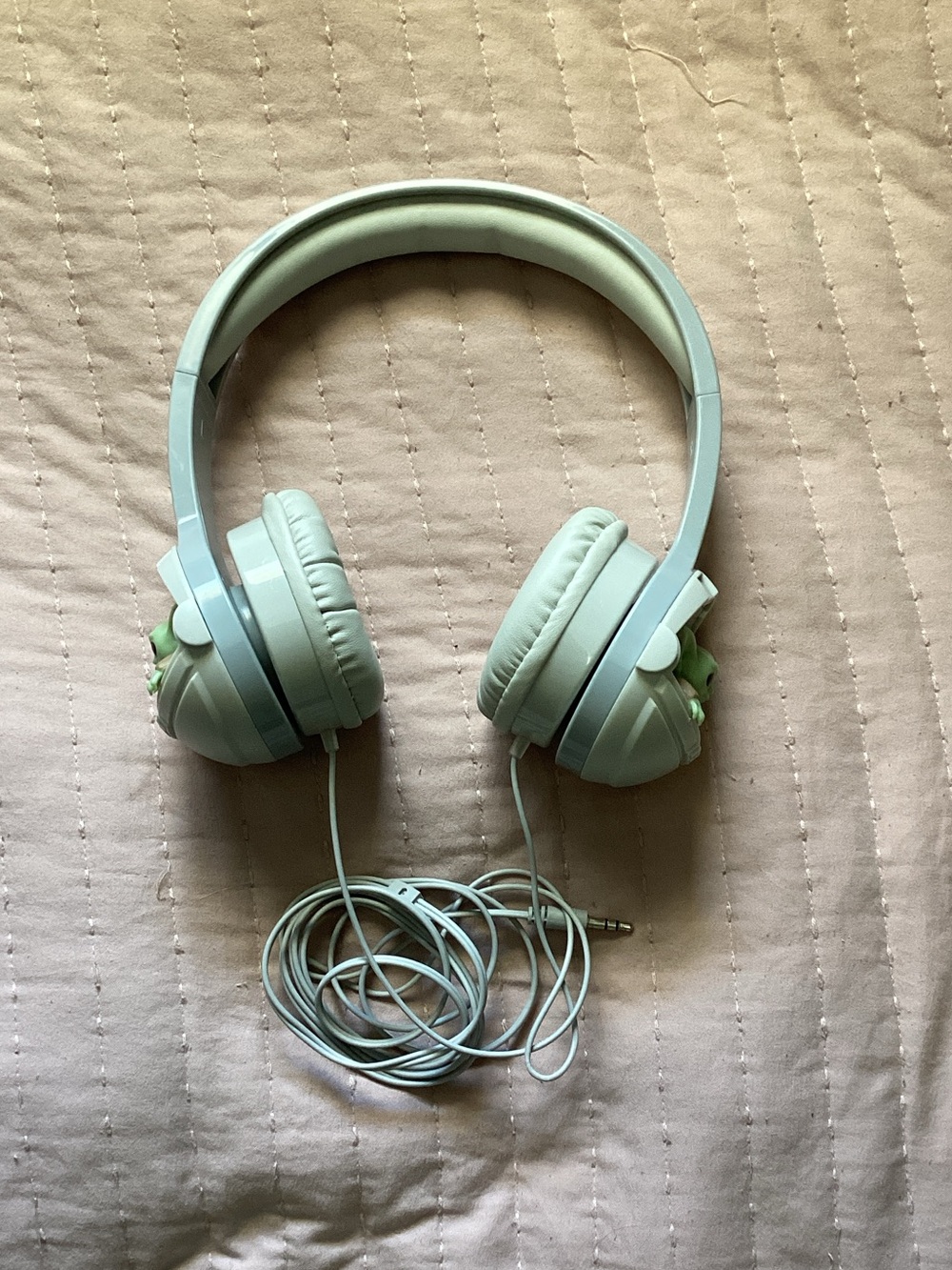 Baby Yoda Green Wired Over-Ear Headphones with Cushioned Ear Pads